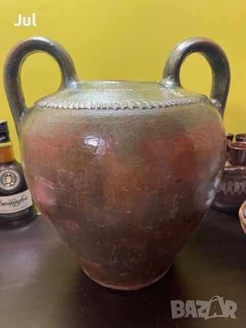 Голяма Глинени стомна , снимка 3 - Антикварни и старинни предмети - 53975026