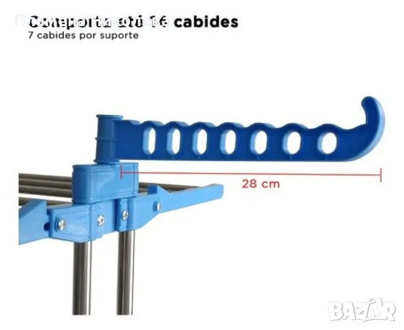 Сгъваем сушилник за дрехи на колелца – практична стойка за сушене на пране, снимка 5 - Други стоки за дома - 46894761