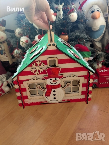 Кутия - коледна къща, снимка 3 - Декорация за дома - 52522295