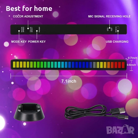 Enligne RGB звукови контролни светлини, снимка 4 - Друга електроника - 52593749