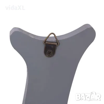 vidaXL Стенна закачалка за палта WELCOME, сива, 74x29,5 см (SKU:284248), снимка 4 - Декорация за дома - 49339681