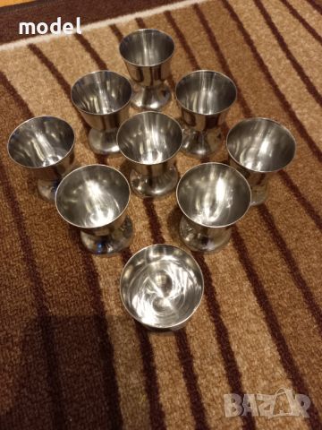 Метални чашки за ракия, ретро, снимка 1 - Сервизи - 45799200