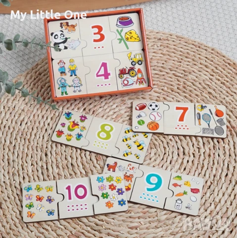 Дървен пъзел за броене до 10, снимка 5 - Образователни игри - 50998359