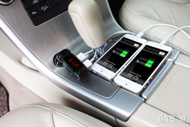 Блутут за кола (MP3player  FM предавател  зарядно USB и Bluetooth) / Материал на корпуса: метал, ABS, снимка 9 - Аксесоари и консумативи - 45695920