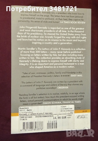 Кореспонденцията на Кенеди / The Letters of John F. Kennedy, снимка 12 - Художествена литература - 53882661