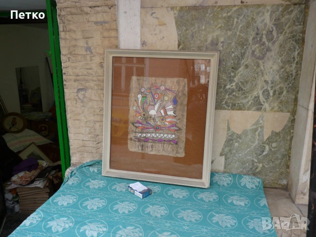 Стара картина 59 / 49 см, снимка 3 - Антикварни и старинни предмети - 53635536