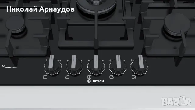 Bosch PPQ7A6B90 Series 6, Газов котлон за вграждане 75 см Закалено стъкло, снимка 3 - Котлони - 48308577