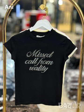 💓Топ тениски с камъни, снимка 4 - Тениски - 54284474