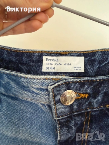 Къси дънкови панталони Bershka , снимка 3 - Дънки - 54226972