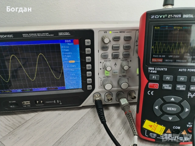 Цифров мултицет ZT702S с осцилоскоп, снимка 4 - Друга електроника - 53107132