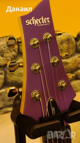 Schecter C-6 Deluxe Satin Purple - ъпгрейдвана, като нова, снимка 6 - Китари - 52446057