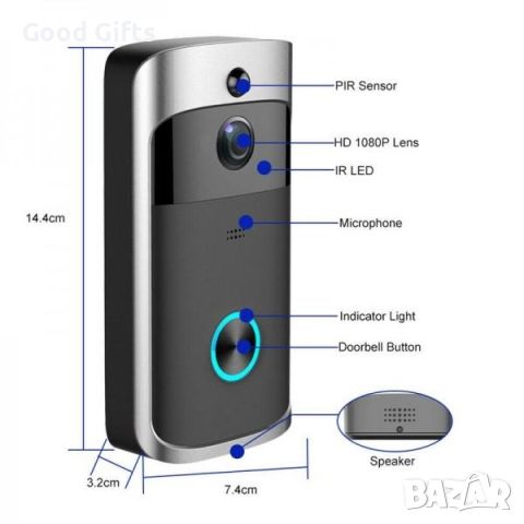 SMART видео звънец с камера, снимка 2 - Други - 46292708