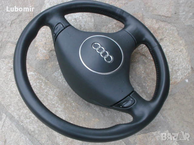 Трилъчев волан Ауди А3,А4,А6 - оригинален - кожен - мулти !, снимка 7 - Части - 54247692