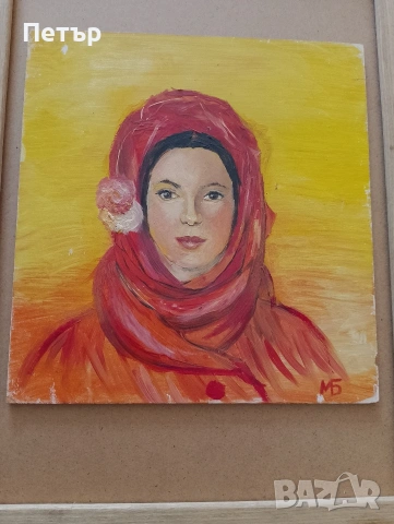 Продавам картина "Селянка" М.Бахнева, снимка 2 - Картини - 54215646
