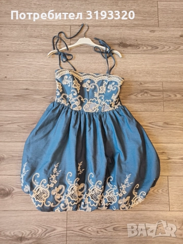 Дънкова рокля S-M , снимка 2 - Рокли - 52658618