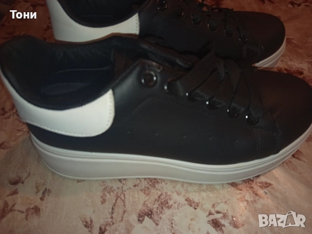 Нови Кожени Дамски Маратонки на Платформа 39, снимка 2 - Маратонки - 53759642