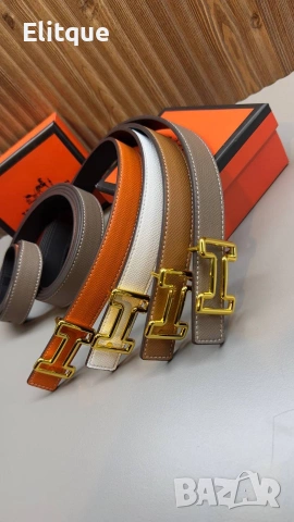 колани от естествена кожа в кутия hermes