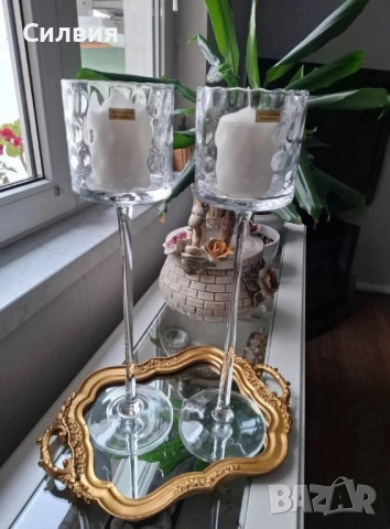 Комплект свещници Кристал