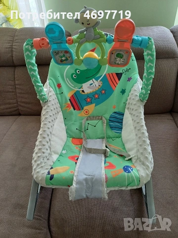 Chipolino шезлонг -люлка Baby Spa зелен, снимка 4 - Детски шезлонги - 53340961