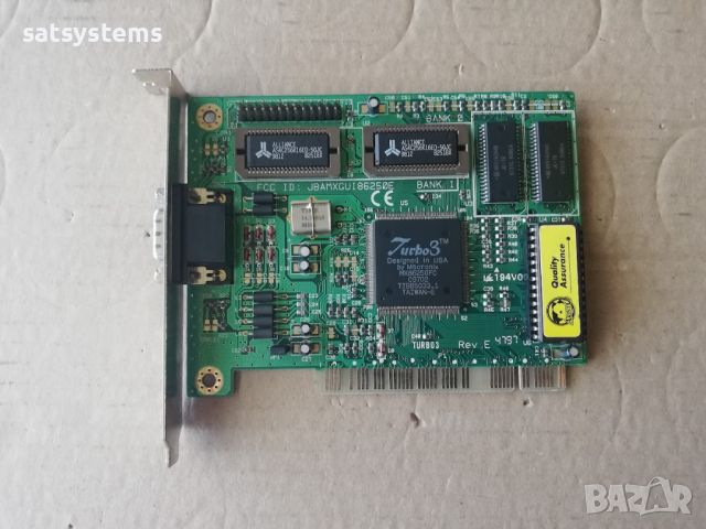 Видео карта Aristo Turbo3 Macronix MX86250E Rev.E 2MB PCI, снимка 1 - Видеокарти - 46716153