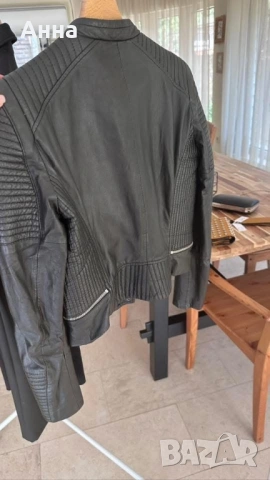 Кожено яке Zara, снимка 2 - Якета - 53649530