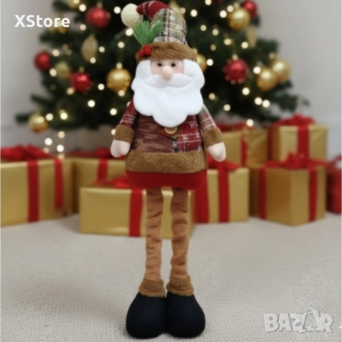 Голяма коледна играчка Елен, Снежен човек или дядо Коледа - разтягаща до 50см, снимка 5 - Други - 52571643