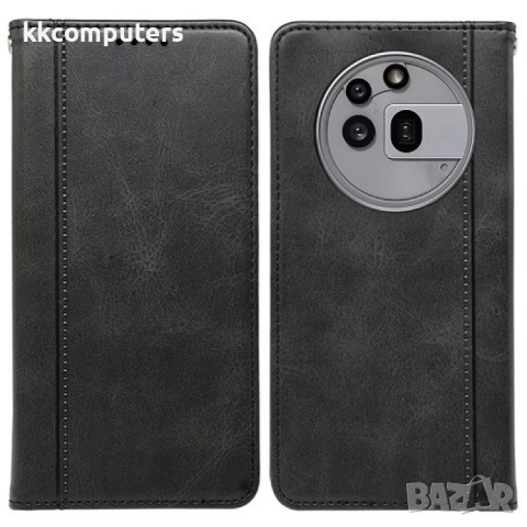 Nothing Phone (3a) Pro Magnetic/Calf Texture Wallet Кожен Калъф и Протектор