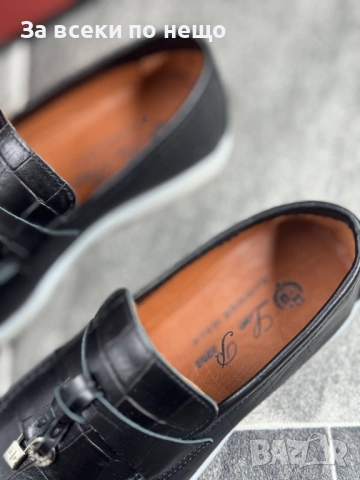 Loro Piana Дамски Черни Ежедневни Обувки Естествена Кожа Код E800, снимка 4 - Дамски ежедневни обувки - 51476892