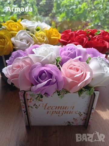 Букети с рози от пластичен сапун , снимка 7 - Декорация за дома - 45457464