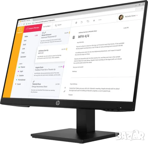 Промо: Нов монитор HP P24 G4 24" FHD/IPS/75Hz, снимка 1 - Монитори - 47824784