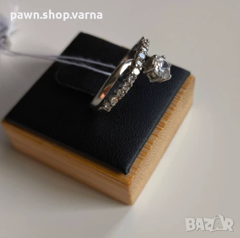 Нов сребърен пръстен 925 с фианити – размер 18 мм, 3,08 г, снимка 2 - Пръстени - 51408825