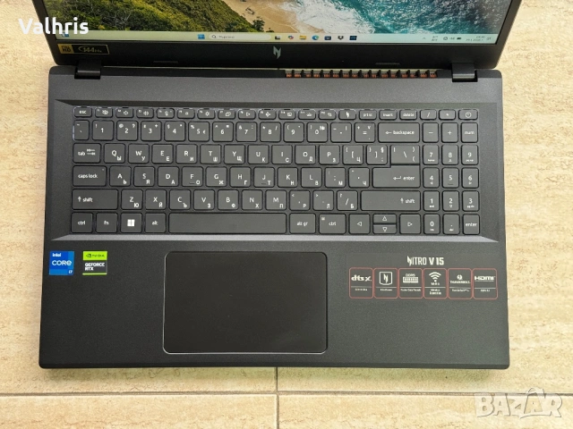 Acer Nitro V15/13th Gen Intel i7/NVIDIA GeForce/24GB RAM/1TB SSD, снимка 4 - Лаптопи за игри - 53290473