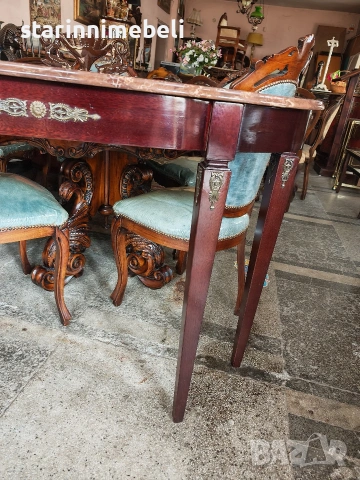 Елегантна класическа конзола с мрамор, снимка 4 - Маси - 53690703