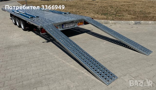 Равна триосна платформа 6.00м Х 2.15м / 3500кг ПОД НАЕМ, снимка 5 - Ремаркета - 51546909
