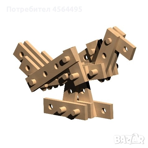 Продава детски дървен конструктор, снимка 6 - Конструктори - 52614512