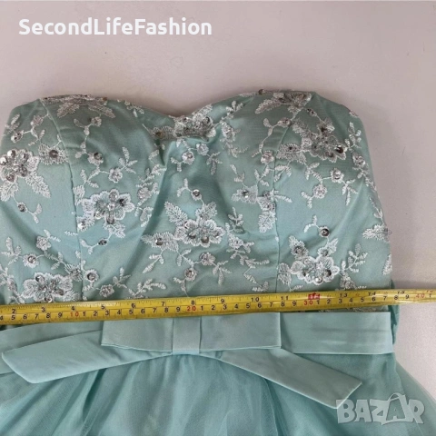 Официална  бална рокля с дантела мини, коктейлна размер M-L , снимка 5 - Рокли - 53221772