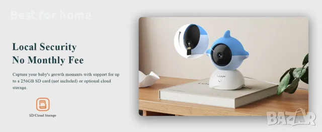 WUUK 2K видео бебефон, 5.5'' с  WiFi, снимка 11 - Бебефони - 50284622