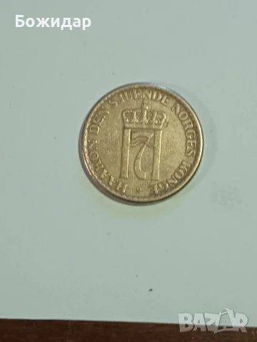 1 Крона.1957г.Норвегия., снимка 2 - Нумизматика и бонистика - 51123699