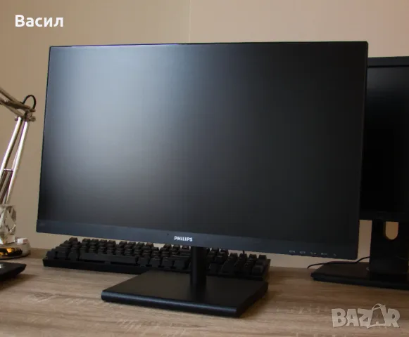 QHD Монитор Philips 245E - 24 инча, 2560 x 1440, 75hz, IPS, снимка 2 - Монитори - 48575950