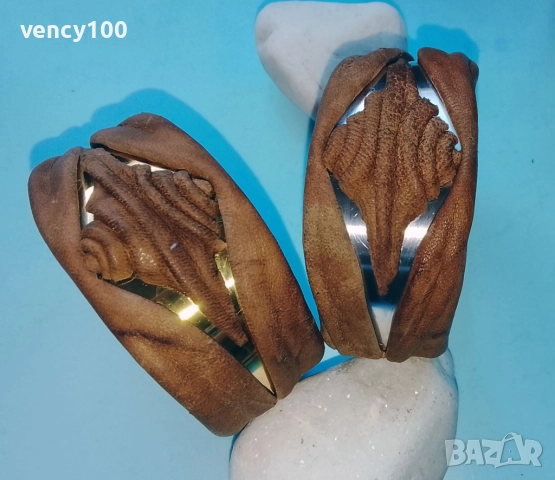 Дамски кожени гривни с метал, снимка 7 - Гривни - 52169267