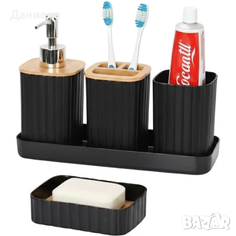 Комплект аксесоари за баня 5 части с табла Cheffinger , снимка 6 - Други стоки за дома - 53166503