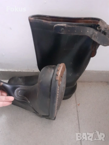 Стари немски военни кожени бойни ботуши униформа Германия, снимка 4 - Антикварни и старинни предмети - 53904631