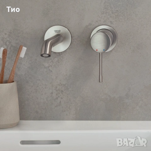 Grohe Essence New eдноръкохватков двудупков смесител за умивалник, снимка 5 - Смесители - 53701283
