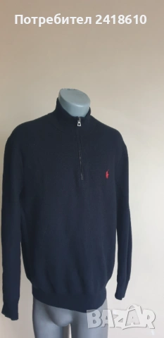 POLO Ralph Lauren Half Zip 3/4  Pima Cotton Knit Mens Size L ОРИГИНАЛ! Мъжко Горнище !, снимка 9 - Пуловери - 53022104