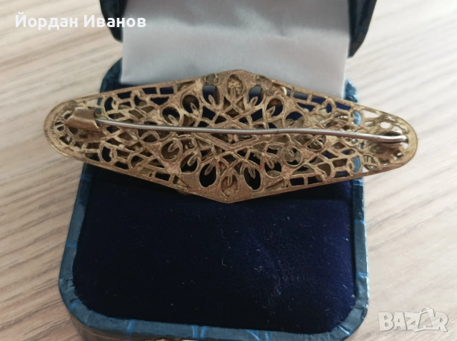 Старинна чешка брошка , снимка 2 - Други - 53843362