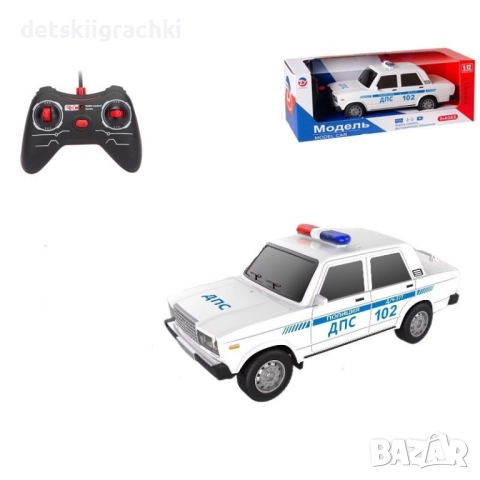 Полицейска кола Радиоуправляема- движение във всички посоки 