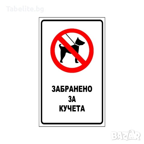Табела Забранено за кучета