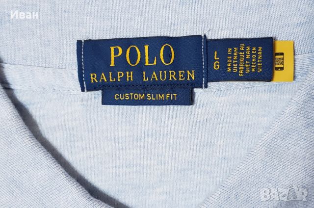 Нова оригинална фланелка Polo Ralph Lauren, custom slim fit – 100% памук., снимка 8 - Тениски - 45103363