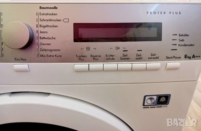 Кондензна сушилня с термопомпа  AEG  ABSOLUTE CARE SYSTEM - 8 кг, снимка 4 - Сушилни - 53799598