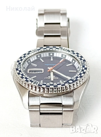 Мъжки часовник Seiko 5 Sport Automatic Petrol Blue Checker Flag Special Edition SRPK65K1, снимка 6 - Мъжки - 53138732